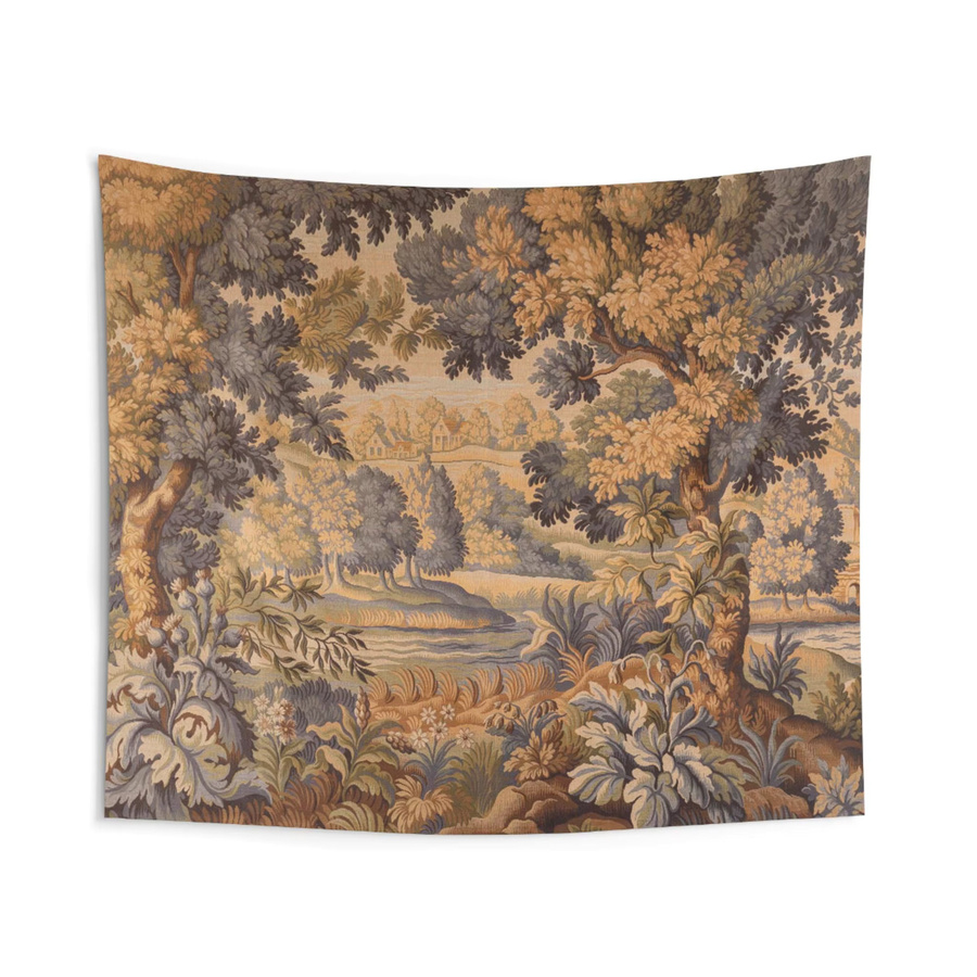 VIKAMA Retro-Waldteppich mit mittelalterlicher Waldszenerie in Multicolour, Rechteckig, B/T: 60 x 40 cm - Bild 3