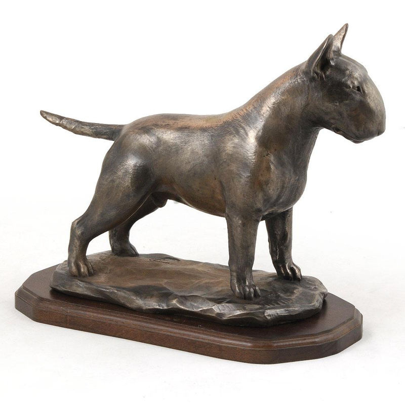 Exklusive Bullterrier Hundefigur von Art-Dog in Braun aus Kunstharz und Metall - Bild 2