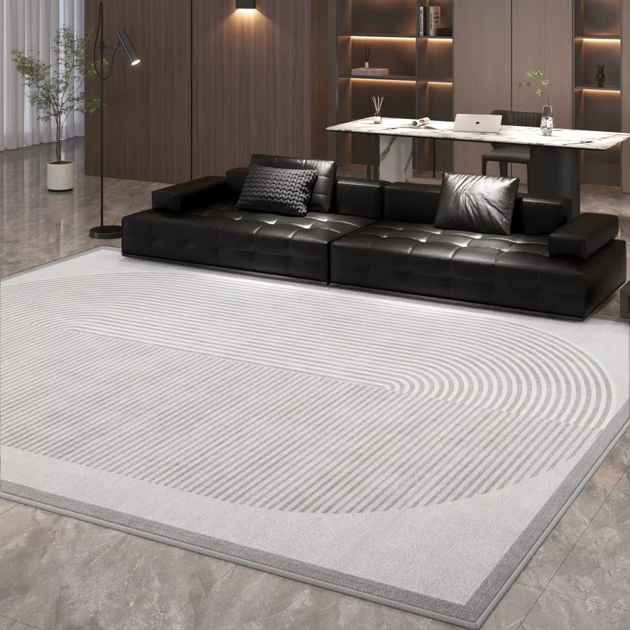 VIKAMA Teppich in Cremefarben für Wohnzimmer und Schlafzimmer, modern und minimalistisch, rutschfest und verschleißfest - Bild 2
