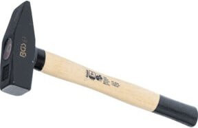BGS Schlosserhammer 52308 mit Hickory-Holzstiel, DIN 1041, 800 g, Schwarz - Bild 1