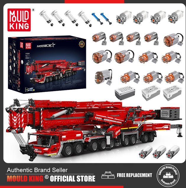 MOULD KING Technische Auto Ltm 11200 Kraan Vrachtwagen Bouwsteen Model - Bild 1