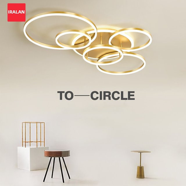 Moderne IRALAN LED Deckenleuchte in Ringform, dimmbar, Weiß - Bild 1