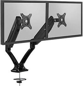 Dual-Monitorarm Vantage Office für bis zu 27 Zoll, höhen- und tiefenverstellbar mit Neigungsfunktion und VESA 75x75 mm, schwarz - Bild 1