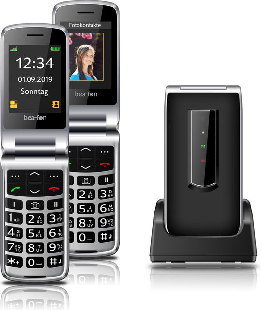 Bea-fon SL 495 Handy in Schwarz-Silber mit Bluetooth (2025) - Bild 1