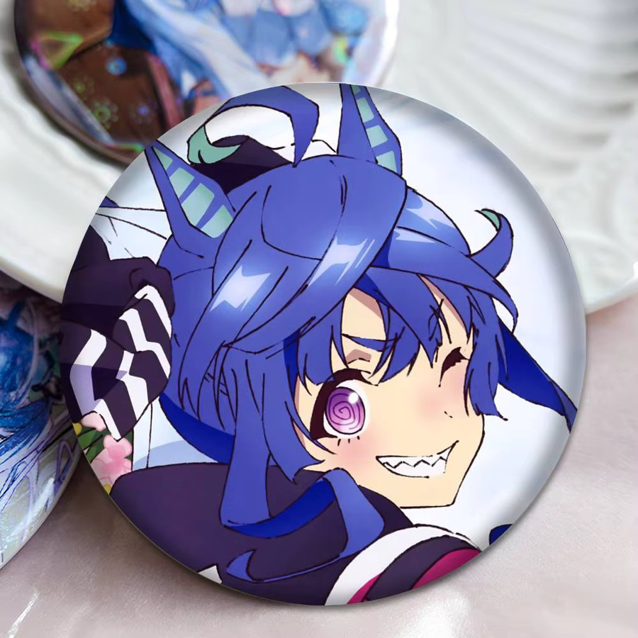 Brosche Twin Turbo Hot Anime Umamusume, Metall, Unisex, Multicolour - Bild 3