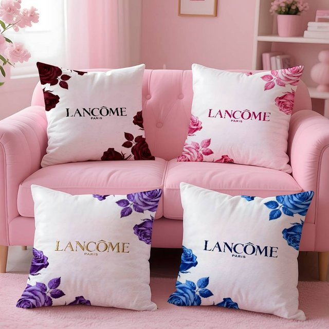 Lancome Kissenbezug mit floralem Muster in Weiß, B/B: 30 x 30 cm - Bild 1