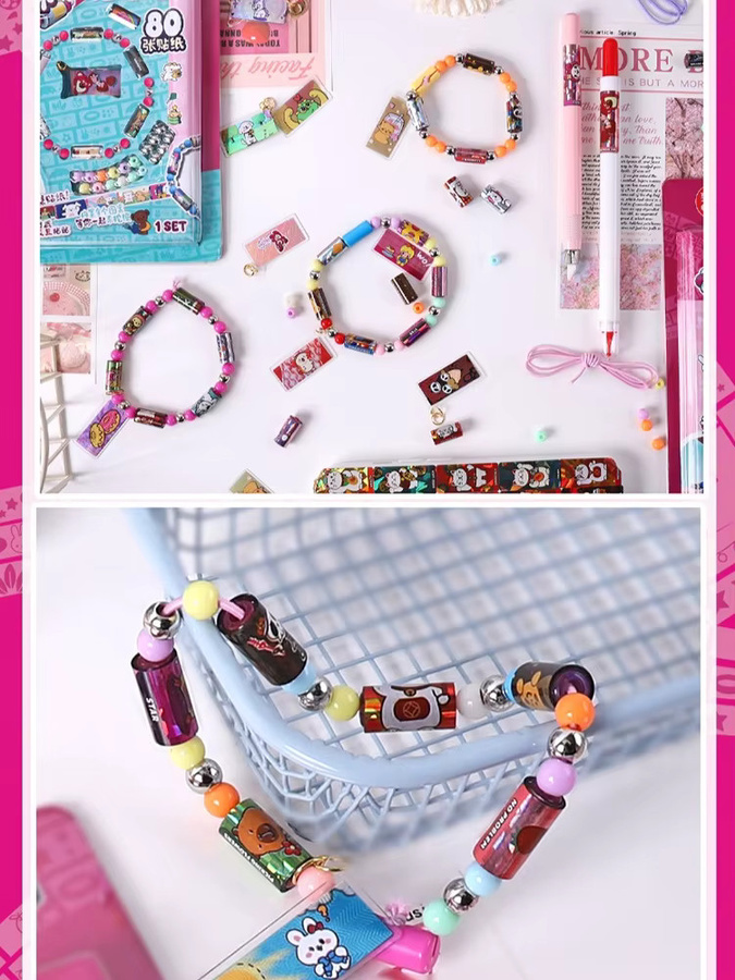 STICKI Rolls Sticki-Bänder tragbares Aufkleberarmband in Multicolour mit 160 Mini-Aufklebern - Bild 4