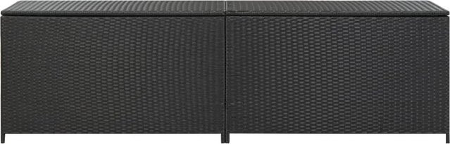 vidaXL Gartenbox aus Poly Rattan in Schwarz B/T/H: 200 x 50 x 60 cm - Bild 1