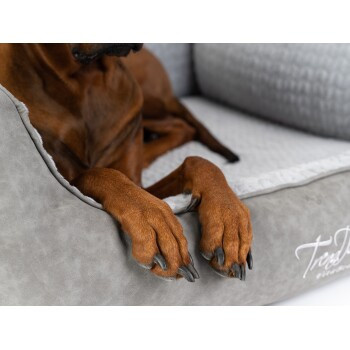 TrendPet VitaBed Style orthopädisches Hundebett in Grau mit abnehmbarem Bezug und erhöhten Rändern in Größe L - Bild 3