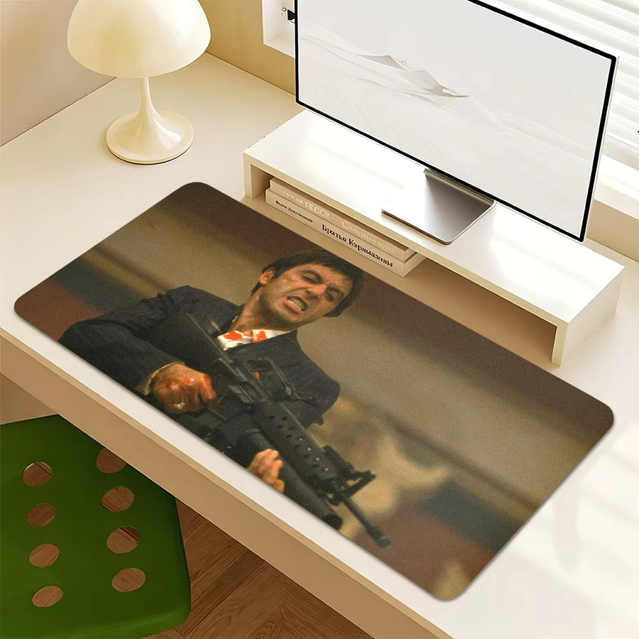S-Scarface Tony Montana Gaming Mauspad in Multicolour, rutschfeste und verdickte Schreibunterlage für Gaming und Büro - Bild 4