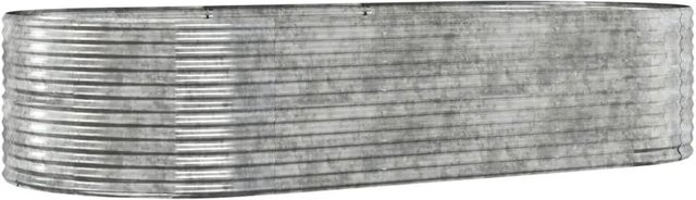 Furnicato Hochbeet aus verzinktem Stahl in Silber, B/T/H: 291 x 140 x 68 cm - Bild 1