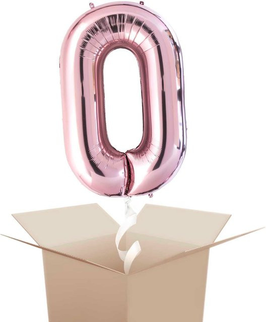 Rico Design Folienballon mit Helium Zahl 86 cm in Rosa für Geburtstag und Hochzeit - Bild 1