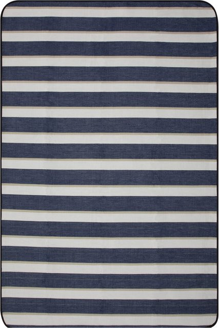 Picknickdecke Merenza blau gestreift, B/T: 200 x 300 cm, wasserdicht und waschbar - Bild 1