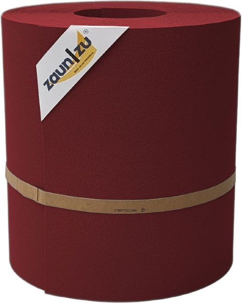 zaun zu Sichtschutzstreifen Premium Maxi für Doppelstabmatten, Farbe: Bordeauxrot, Höhe: 24 cm, Länge: 26 m - Bild 1