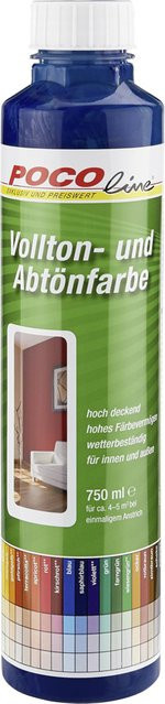 POCOline Vollton- und Abtönfarbe Saphirblau, matt, wasserbasiert, 0,75 l - Bild 1