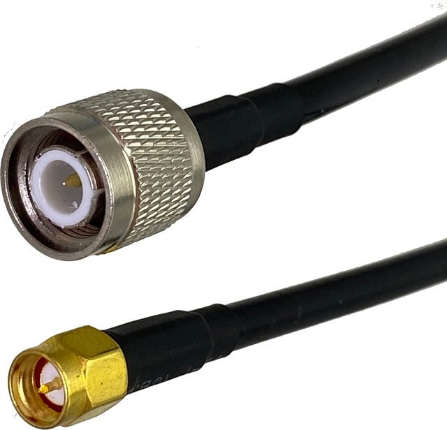 RG58 Koaxialkabel Jumper mit RG58 TNC-Stecker auf SMA-Stecker, gerader Stecker, Länge: 20 m - Bild 1
