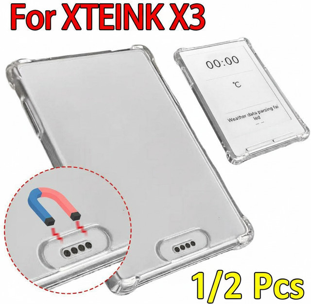 XTEINK X3 E-Book Schutzhülle aus weichem TPU, transparente Anti-Fall-Hülle mit stoßfester Rückseite - Bild 1