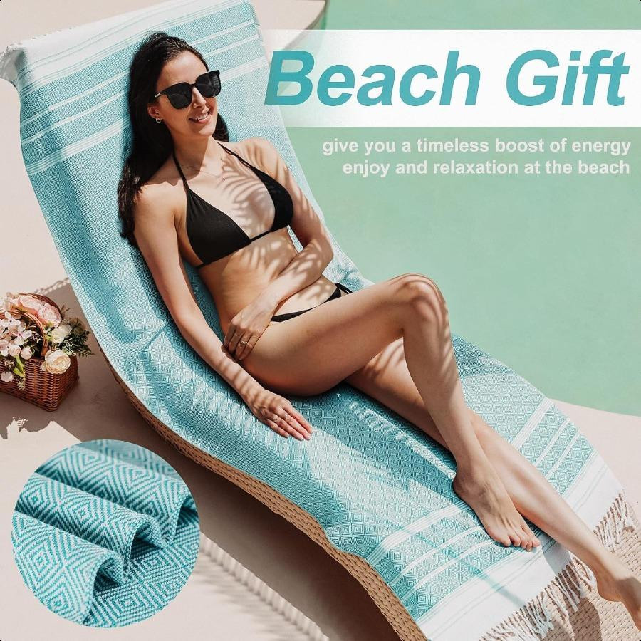 6er-Pack Trend CCC Türkische Strandtücher aus 100% Baumwolle, sandfrei und schnelltrocknend, Multicolour, Breite: 74 cm, Tiefe: 38 cm - Bild 2