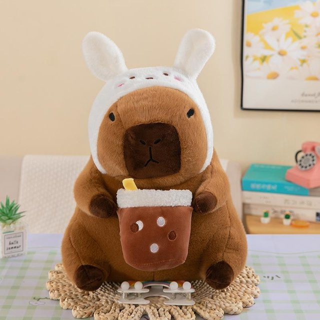Yiran toy Kawaii Anime Capybara Brot Plüschtier, 30cm, ab 14 Jahren - Bild 1