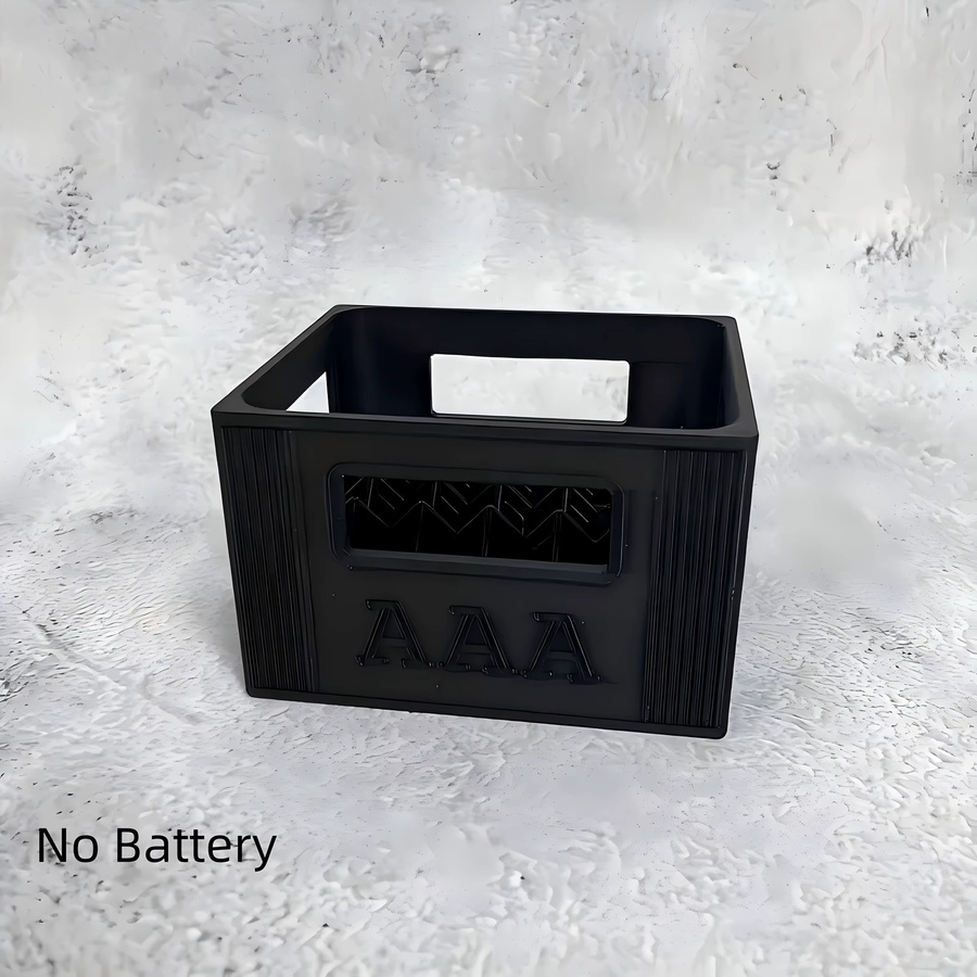 3D-gedruckte Batterie-Aufbewahrungsbox für AAA und AA Batterien mit 20 oder 30 Fächern in Schwarz oder Orange - Bild 2