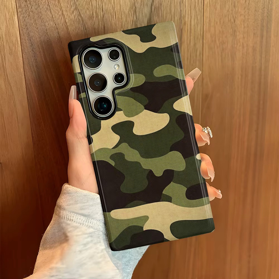 Glänzende Samsung Handyhülle mit klassischem Tarnmuster in Multicolour für Galaxy S26 S25 S24 S23 S20 FE A56 A36 Ultra HD-Hartschale - Bild 2