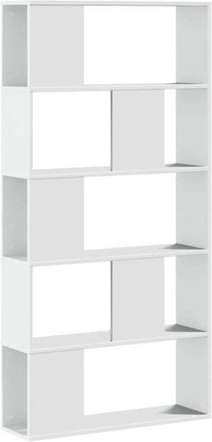 vidaXL Bücherregal mit 5 Böden in Weiß aus Holzwerkstoff, B/T/H: 80,5 x 23,5 x 162,5 cm - Bild 1