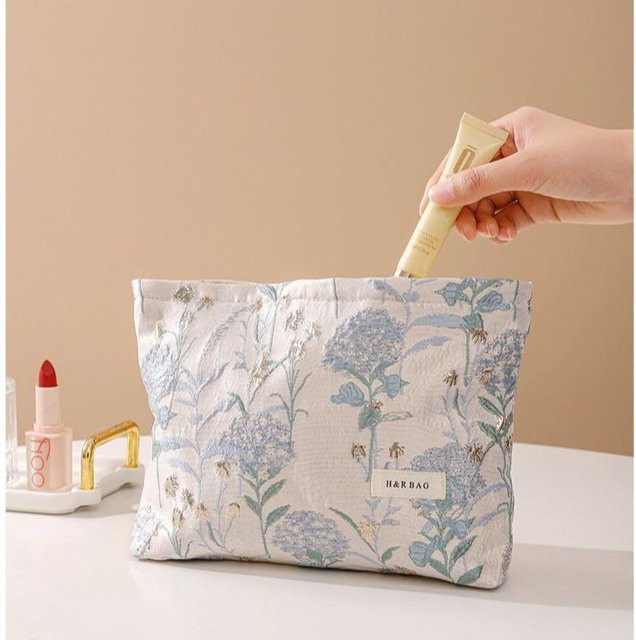 NATAWA Make-up-Tasche Pink Bouquet, Damen, Blau - Bild 1