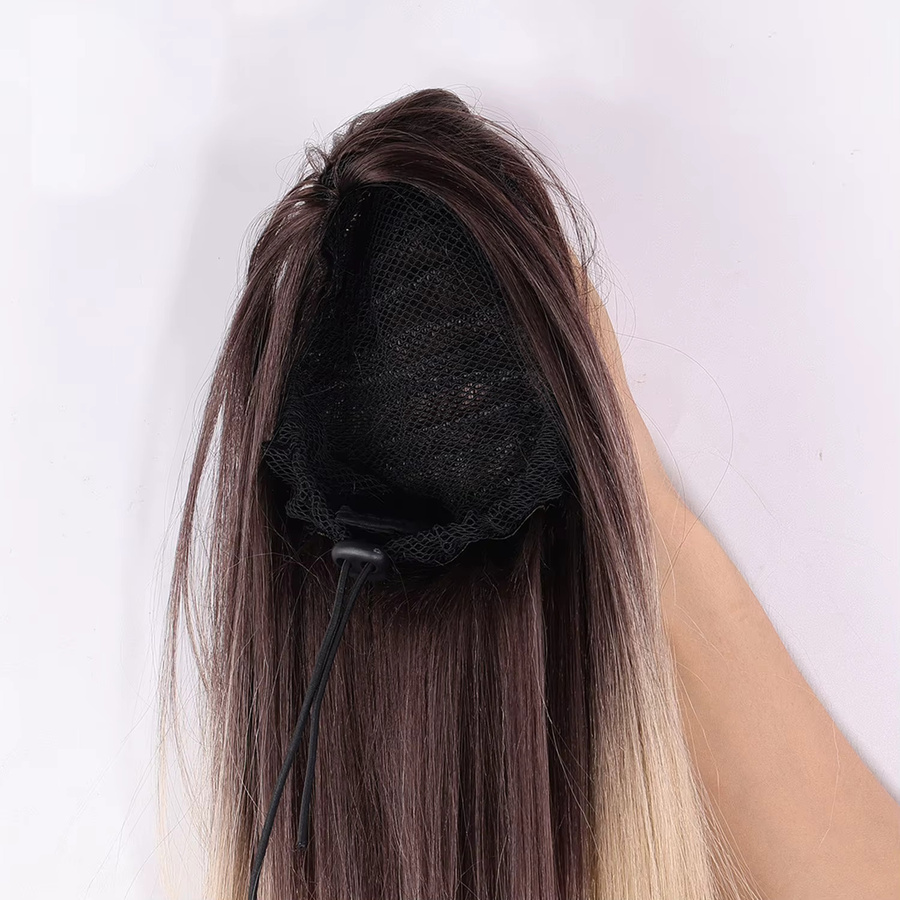 JIAMEISI Haarteil Pferdeschwanz Verlängerung, Clip-in, Synthetisch, Unisex - Bild 3