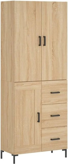 vidaXL Highboard Sonoma-Eiche in Braun, B/T/H: 69,5 x 34 x 180 cm - Bild 1