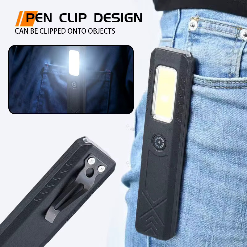 KDULIT LED-Schlüsselanhänger-Taschenlampe in Schwarz, wiederaufladbare Mini-Taschenlampe mit 550 lm Flutlicht und Magnet für Notfall und Arbeit - Bild 4