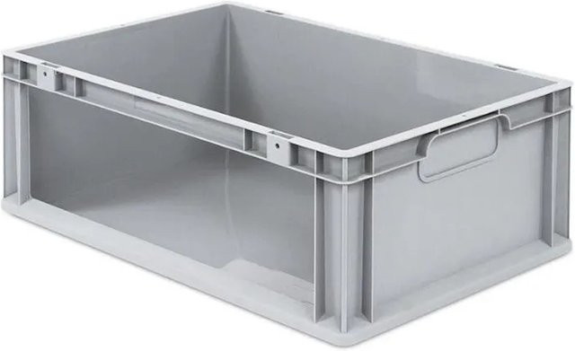PROREGAL Eurobox NextGen Store Eurobehälter Transportbox Grau H x B x T: 22 x 40 x 60 cm, 44 Liter, Seite offen - Bild 1