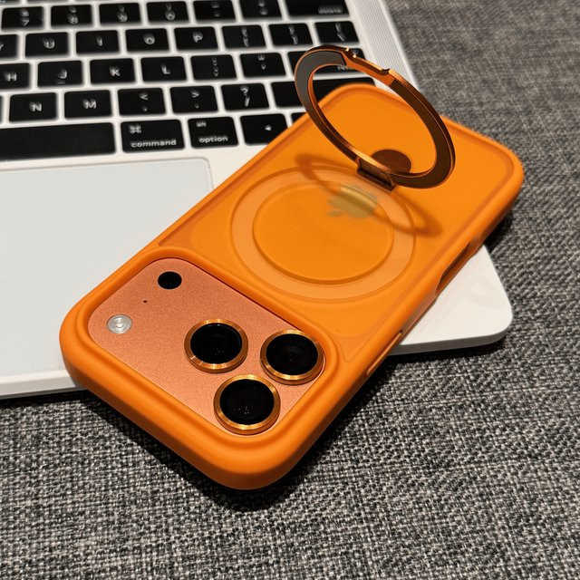 NYFundas MagSafe Handyhülle mit Ständer, stoßfest und matt, durchscheinend, kompatibel mit iPhone 17 Pro Max, 16 Plus, 15, 14, 13, 12, 11 - Bild 1