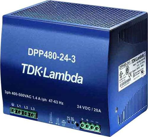 TDK-Lambda DPP480-24-1 Hutschienen-Netzteil 24 V/DC 20A 480W in Blau - Bild 1