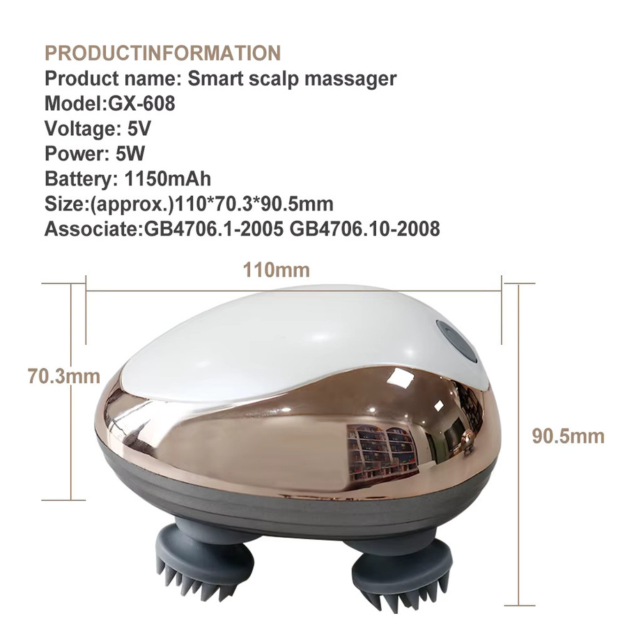 SANPKON Kopfmassagegerät, 6-Modus, magnetische Knet- und Vibrationsfunktion - Bild 4