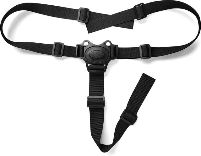 Verstellbarer 3-Punkt-Sicherheitsgurt für Babyhochstuhl und Kinderwagen in Schwarz - Bild 1