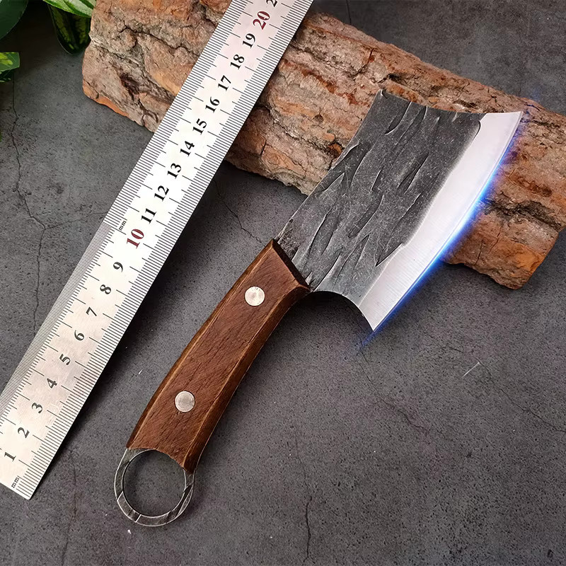 InLeung Geschmiedetes Ausbeinmesser aus Edelstahl in Silber mit Holzgriff - Bild 3