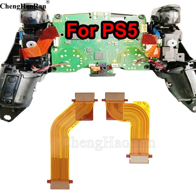 ChengHaoRan L/R Flex-Flachbandkabel für PS5 Gamepad als Reparaturteil für Trigger- und Tasten-Verbindungen in Orange - Bild 1