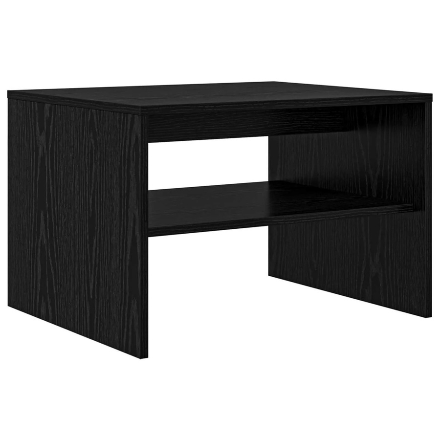 vidaXL Couchtisch in Schwarz und Eichen-Optik, moderner Couchtisch aus MDF, B/T/H: 60 x 50 x 40 cm - Bild 2