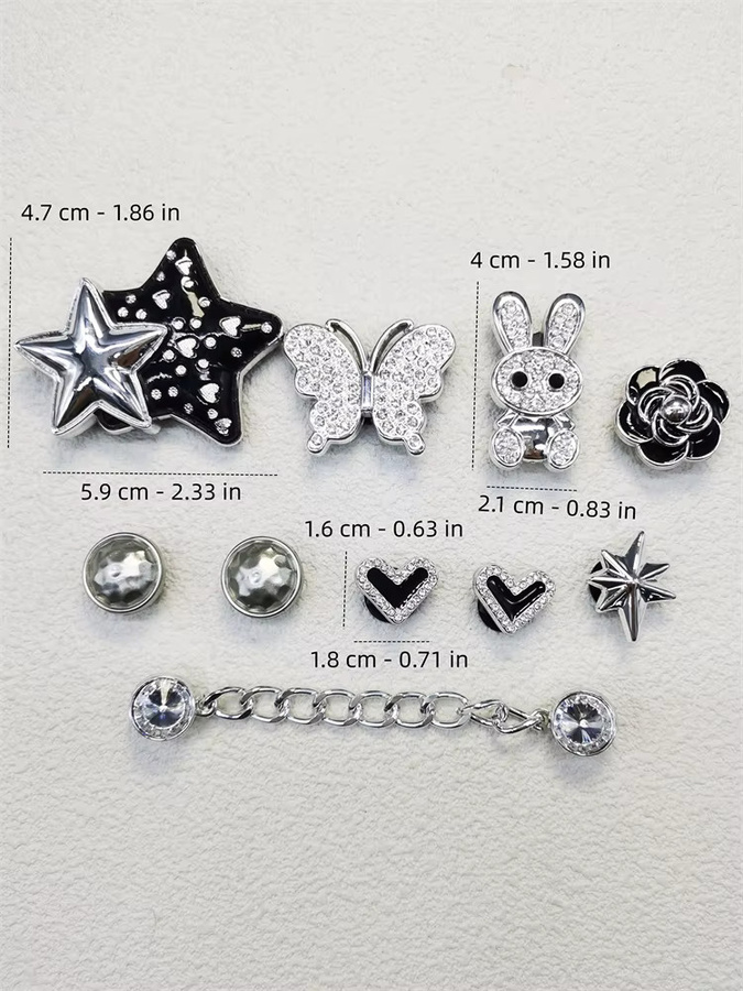 LIN KING Schuh Charms, ABS, Kristall, Bunt, Damen - Bild 5