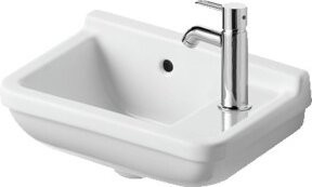 Duravit Handwaschbecken Starck 3 aus Keramik in Weiß, B: 40 cm, T: 26 cm, mit Überlauf und Hahnlochbank - Bild 1