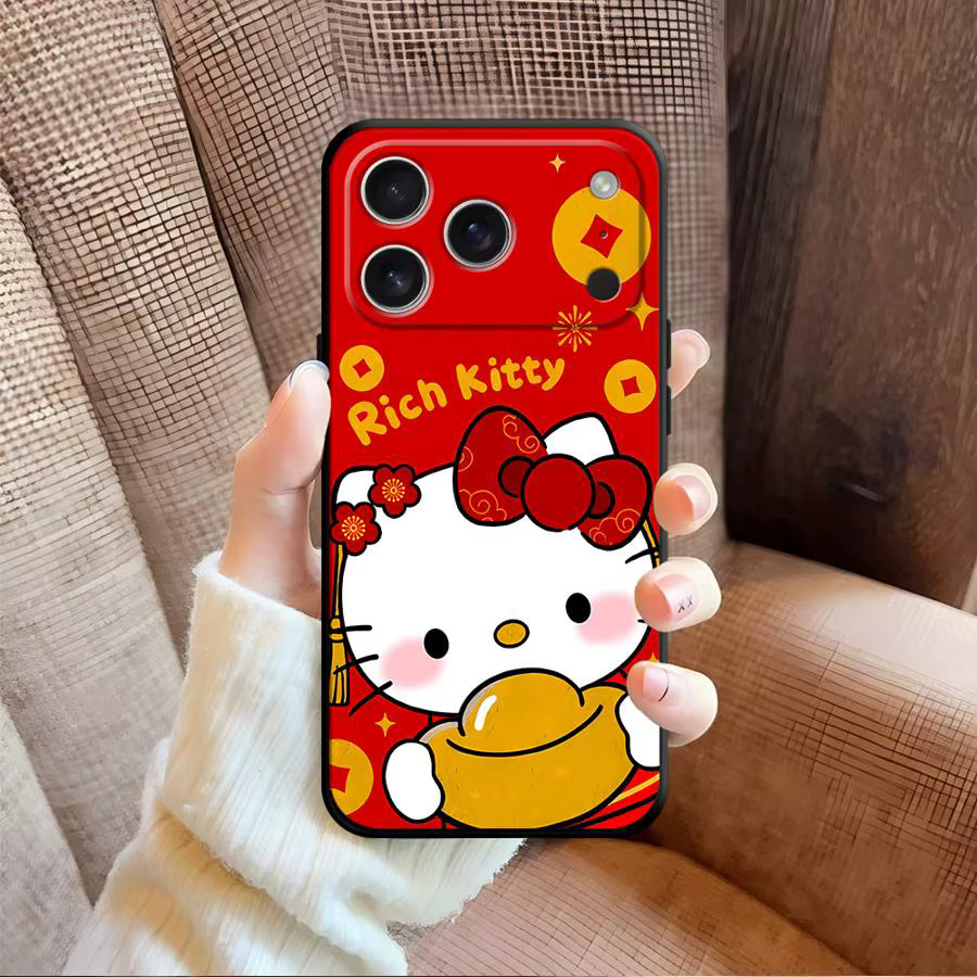 Sanrio Hello Kitty Neujahr Handyhülle für iPhone in Rot - Bild 5