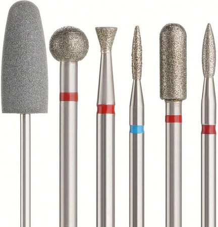 Asentale Maniküre Set, 6-teilig, Diamant Sand Nagel Bohrer Bits