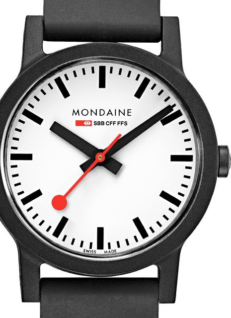 Mondaine Armbanduhr, Quarz, Edelstahl, 32 mm, Silikon, Weiß, Damen - Bild 1