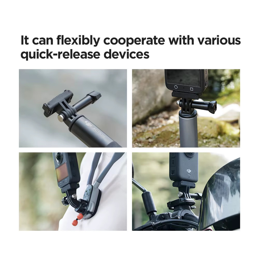 Magnetische Schnellverschlusshalterung und multifunktionaler Basisadapter für DJI Osmo 360, DJI Action 5 PRO, DJI Action 4 und DJI Action 3 in Schwarz - Bild 2