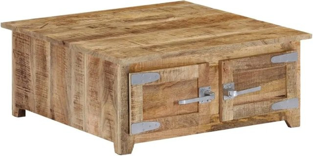 vidaXL Couchtisch aus Massivholz Mango in Braun, B/T/H: 70 x 70 x 30 cm - Bild 1