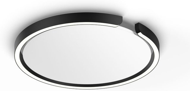 Occhio Mito Soffitto 40 Up LED-Deckenleuchte in Schwarz Matt mit weißem Cover, dimmbar, mit Occhio air Modul und x-tra warmem LED-Licht (2200K - 3500K) - Bild 1