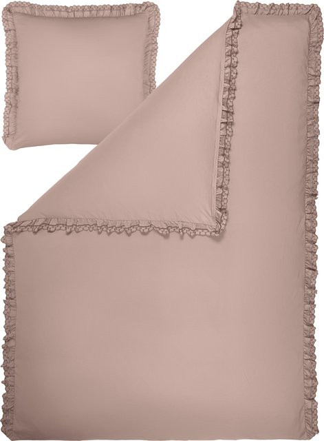 LIVARNO Mikrofaser-Satin-Bettwäsche in Pink mit Reißverschluss, B/T: 135 x 200 cm und 80 x 80 cm - Bild 1