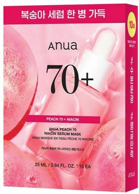 Anua Peach 70 Niacin Serum Mask, 25g, Niacinamid - Bild 1