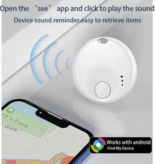 Mini-Tracker für Android-Smartphones kompatibel mit Google Find My Device App als Key Finder und Smart Tag für Xiaomi, Samsung, Pixel und OnePlus - Bild 1