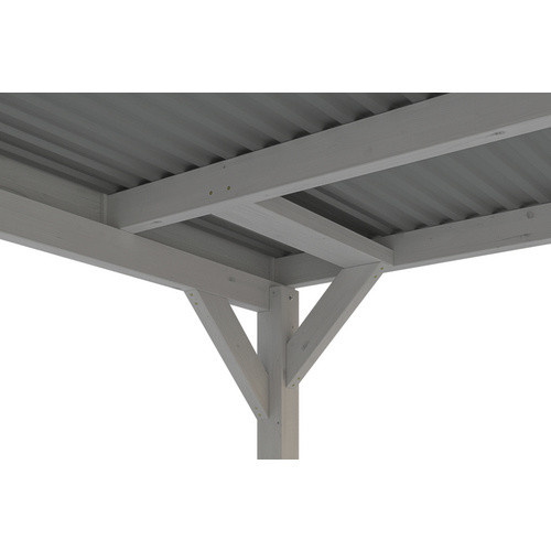 Skan Holz Carport Grunewald aus Fichte mit Aluminiumdach in Weiß, B: 427 cm, T: 796 cm, H: 251 cm - Bild 4